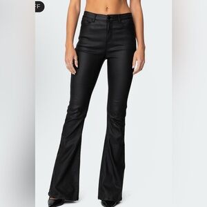 Edikted Midnight Black Flare Pants